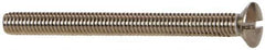 Value Collection - M4x0.70 Metric Coarse, 45mm OAL Slotted Drive Machine Screw - Oval Head, Grade 18-8 & A2 Stainless Steel, Uncoated, Without Washer - USA Tool & Supply