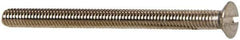 Value Collection - M4x0.70 Metric Coarse, 50mm OAL Slotted Drive Machine Screw - Oval Head, Grade 18-8 & A2 Stainless Steel, Uncoated, Without Washer - USA Tool & Supply