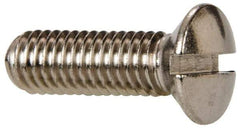 Value Collection - M5x0.80 Metric Coarse, 16mm OAL Slotted Drive Machine Screw - Oval Head, Grade 18-8 & A2 Stainless Steel, Uncoated, Without Washer - USA Tool & Supply