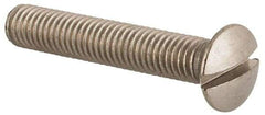 Value Collection - M5x0.80 Metric Coarse, 30mm OAL Slotted Drive Machine Screw - Oval Head, Grade 18-8 & A2 Stainless Steel, Uncoated, Without Washer - USA Tool & Supply