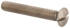 Value Collection - M5x0.80 Metric Coarse, 35mm OAL Slotted Drive Machine Screw - Oval Head, Grade 18-8 & A2 Stainless Steel, Uncoated, Without Washer - USA Tool & Supply