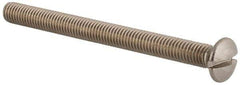 Value Collection - M5x0.80 Metric Coarse, 60mm OAL Slotted Drive Machine Screw - Oval Head, Grade 18-8 & A2 Stainless Steel, Uncoated, Without Washer - USA Tool & Supply