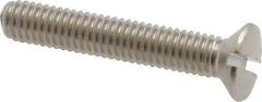 Value Collection - M6x1.00 Metric Coarse, 35mm OAL Slotted Drive Machine Screw - Oval Head, Grade 18-8 & A2 Stainless Steel, Uncoated, Without Washer - USA Tool & Supply