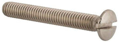 Value Collection - M6x1.00 Metric Coarse, 45mm OAL Slotted Drive Machine Screw - Oval Head, Grade 18-8 & A2 Stainless Steel, Uncoated, Without Washer - USA Tool & Supply