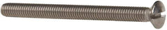 Value Collection - M6x1.00 Metric Coarse, 70mm OAL Slotted Drive Machine Screw - Oval Head, Grade 18-8 & A2 Stainless Steel, Uncoated, Without Washer - USA Tool & Supply