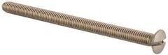 Value Collection - M6x1.00 Metric Coarse, 90mm OAL Slotted Drive Machine Screw - Oval Head, Grade 18-8 & A2 Stainless Steel, Uncoated, Without Washer - USA Tool & Supply