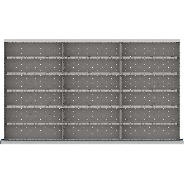LISTA - 18-Compartment Drawer Divider Layout for 3.15" High Drawers - USA Tool & Supply