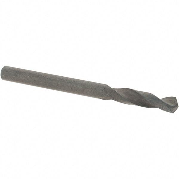 Guhring - 4.45mm 118° Spiral Flute High Speed Steel Screw Machine Drill Bit - Oxide Finish, Right Hand Cut, 24mm Flute Length, 58mm OAL, Standard Point, Straight Shank - USA Tool & Supply