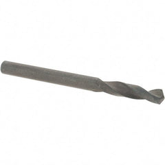 Guhring - 4.45mm 118° Spiral Flute High Speed Steel Screw Machine Drill Bit - Oxide Finish, Right Hand Cut, 24mm Flute Length, 58mm OAL, Standard Point, Straight Shank - USA Tool & Supply