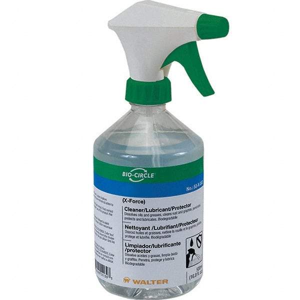 WALTER Surface Technologies - 16.9 oz Plastic Bottle & Trigger Sprayer - Clear - USA Tool & Supply