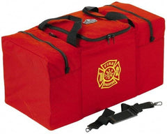 Ergodyne - 2 Pocket, 6750 Cubic Inch, 1000D Nylon Empty Gear Bag - 14 Inch Wide x 15 Inch Deep x 15 Inch High, Red, Fire and Rescue Logo, Model No. 5060 - USA Tool & Supply