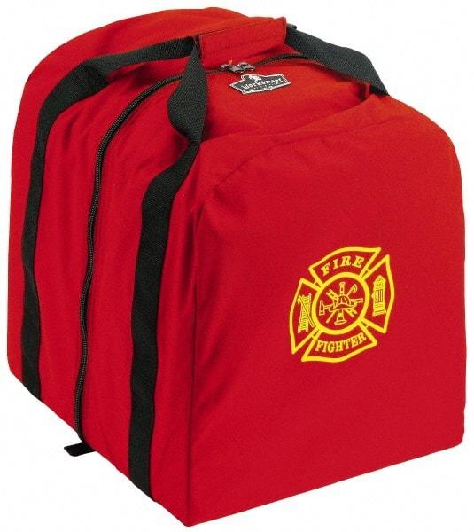 Ergodyne - 0 Pocket, 5400 Cubic Inch, 1000D Nylon Empty Gear Bag - 18 Inch Wide x 15 Inch Deep x 20 Inch High, Red, Fire and Rescue Logo, Model No. 5063 - USA Tool & Supply