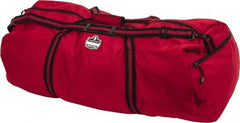 Ergodyne - 2 Pocket, 6,300 Cubic Inch, 600D Nylon Empty Duffel Bag - 36 Inch Wide x 15 Inch Deep x 15 Inch High, Red, Model No. 5020 - USA Tool & Supply