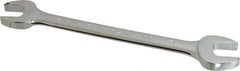 Blackhawk by Proto - 18mm x 19mm Standard Open End Wrench - 8-57/64" OAL, Double End, Chrome Finish, 15° Head Angle - USA Tool & Supply