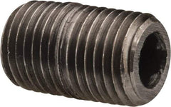 Value Collection - Schedule 80, 1/4" Diam Black Pipe Nipple - Threaded - USA Tool & Supply