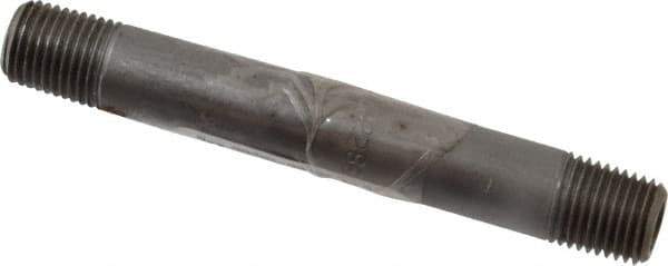 Value Collection - Schedule 80, 1/4" Diam x 4" Long Black Pipe Nipple - Threaded - USA Tool & Supply