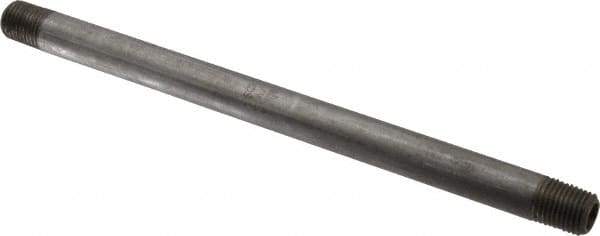 Value Collection - Schedule 80, 1/4" Diam x 8" Long Black Pipe Nipple - Threaded - USA Tool & Supply