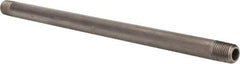 Value Collection - Schedule 80, 1/4" Diam x 10" Long Black Pipe Nipple - Threaded - USA Tool & Supply