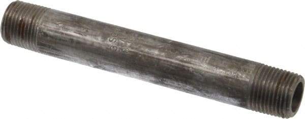 Value Collection - Schedule 80, 3/8" Diam x 4-1/2" Long Black Pipe Nipple - Threaded - USA Tool & Supply