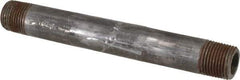 Value Collection - Schedule 80, 3/8" Diam x 5" Long Black Pipe Nipple - Threaded - USA Tool & Supply