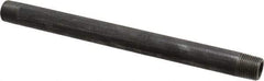 Value Collection - Schedule 80, 3/8" Diam x 8" Long Black Pipe Nipple - Threaded - USA Tool & Supply