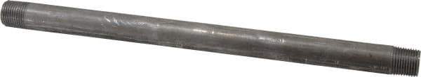 Value Collection - Schedule 80, 3/8" Diam x 10" Long Black Pipe Nipple - Threaded - USA Tool & Supply