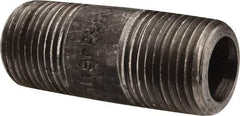 Value Collection - Schedule 80, 1/2" Diam x 2" Long Black Pipe Nipple - Threaded - USA Tool & Supply