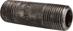 Value Collection - Schedule 80, 1/2" Diam x 2-1/2" Long Black Pipe Nipple - Threaded - USA Tool & Supply