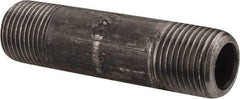 Value Collection - Schedule 80, 1/2" Diam x 3" Long Black Pipe Nipple - Threaded - USA Tool & Supply