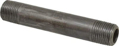 Value Collection - Schedule 80, 1/2" Diam x 4-1/2" Long Black Pipe Nipple - Threaded - USA Tool & Supply