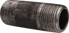 Value Collection - Schedule 80, 3/4" Diam x 2-1/2" Long Black Pipe Nipple - Threaded - USA Tool & Supply