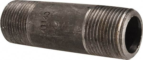 Value Collection - Schedule 80, 3/4" Diam x 3" Long Black Pipe Nipple - Threaded - USA Tool & Supply