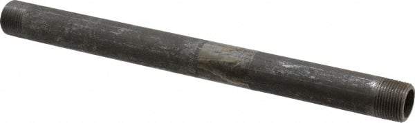 Value Collection - Schedule 80, 3/4" Diam x 12" Long Black Pipe Nipple - Threaded - USA Tool & Supply