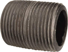 Value Collection - Schedule 80, 1" Diam Black Pipe Nipple - Threaded - USA Tool & Supply