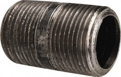 Value Collection - Schedule 80, 1" Diam x 2" Long Black Pipe Nipple - Threaded - USA Tool & Supply