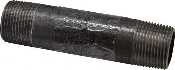 Value Collection - Schedule 80, 1" Diam x 5" Long Black Pipe Nipple - Threaded - USA Tool & Supply