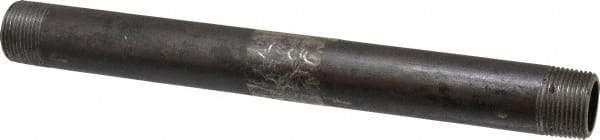 Value Collection - Schedule 80, 1" Diam x 12" Long Black Pipe Nipple - Threaded - USA Tool & Supply