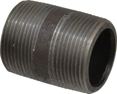 Value Collection - Schedule 80, 1-1/4" Diam x 2" Long Black Pipe Nipple - Threaded - USA Tool & Supply