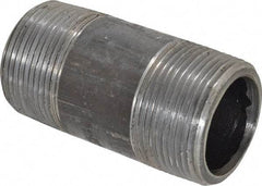 Value Collection - Schedule 80, 1-1/4" Diam x 3" Long Black Pipe Nipple - Threaded - USA Tool & Supply