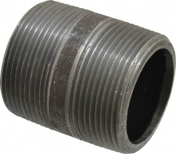 Value Collection - Schedule 80, 1-1/2" Diam x 2" Long Black Pipe Nipple - Threaded - USA Tool & Supply