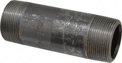 Value Collection - Schedule 80, 1-1/2" Diam x 5" Long Black Pipe Nipple - Threaded - USA Tool & Supply