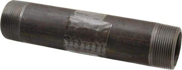 Value Collection - Schedule 80, 1-1/2" Diam x 8" Long Black Pipe Nipple - Threaded - USA Tool & Supply