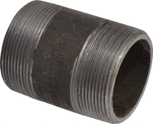 Value Collection - Schedule 80, 2" Diam x 3" Long Black Pipe Nipple - Threaded - USA Tool & Supply