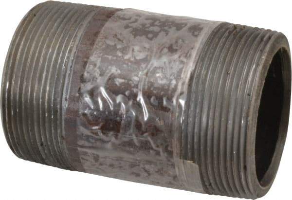 Value Collection - Schedule 80, 2" Diam x 3-1/2" Long Black Pipe Nipple - Threaded - USA Tool & Supply