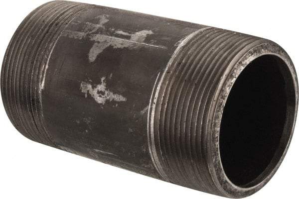 Value Collection - Schedule 80, 2" Diam x 4" Long Black Pipe Nipple - Threaded - USA Tool & Supply