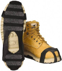 Winter Walking - Size 8-9.5, (Women's Size 9.5-11.5) Overshoe Cleat - Grit Traction, Black - USA Tool & Supply
