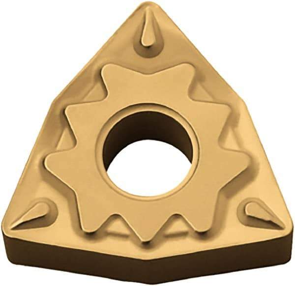 Kyocera - WNMG432 HQ Grade CA5525 Carbide Turning Insert - TiCN/Al2O3/TiN Finish, 80° Trigon, 1/2" Inscr Circle, 3/16" Thick, 1/32" Corner Radius - USA Tool & Supply