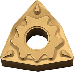 Kyocera - WNMG432 HQ Grade CA5525 Carbide Turning Insert - TiCN/Al2O3/TiN Finish, 80° Trigon, 1/2" Inscr Circle, 3/16" Thick, 1/32" Corner Radius - USA Tool & Supply