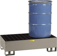 Little Giant - 66 Gal Sump, 2,000 Lb Capacity, 2 Drum, Steel Platform - 51" Long x 26" Wide x 16" High - USA Tool & Supply