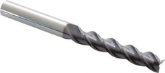 ProMax - 3/8", 2" LOC, 3/8" Shank Diam, 4" OAL, 3 Flute, Solid Carbide Square End Mill - Single End, AlTiN Finish, Spiral Flute, 40° Helix, Centercutting, Right Hand Cut, Right Hand Flute, Series 109 - USA Tool & Supply